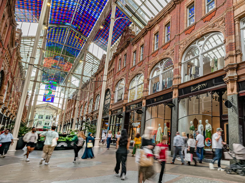 Wait until the shops have closed and the crowds have thinned for the best effect. The glass-roofed arcade, designed by Frank Matcham, is one of the most beautiful Victorian structures in Europe. With the soft night lighting reflecting off the marble floors, it’s an incredibly glamorous spot. 👫 4 Victoria Gate, Leeds LS2 7AU
